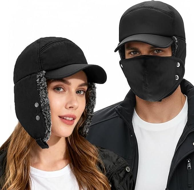 Unisex 3 In 1 Winter Warm Face Mask With Cap