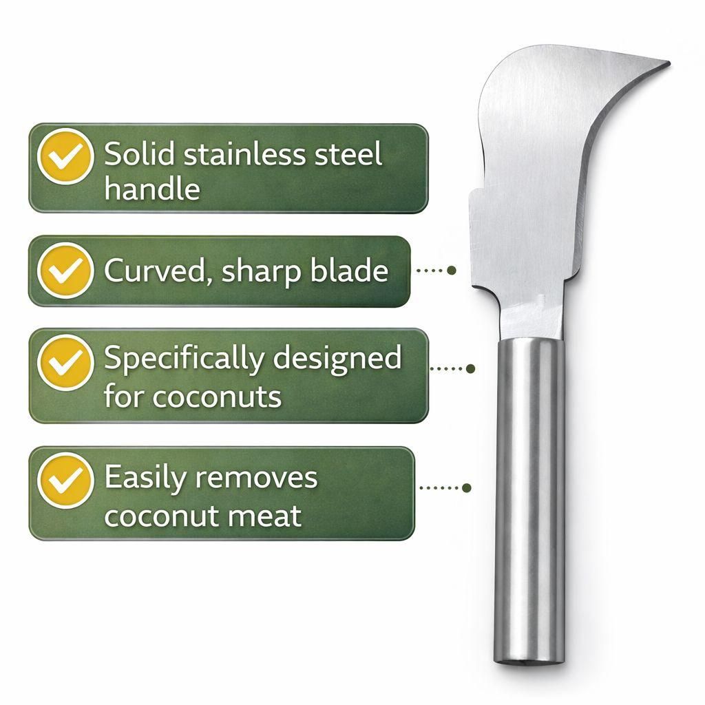 Stainless Steel Coconut Splitter Knife