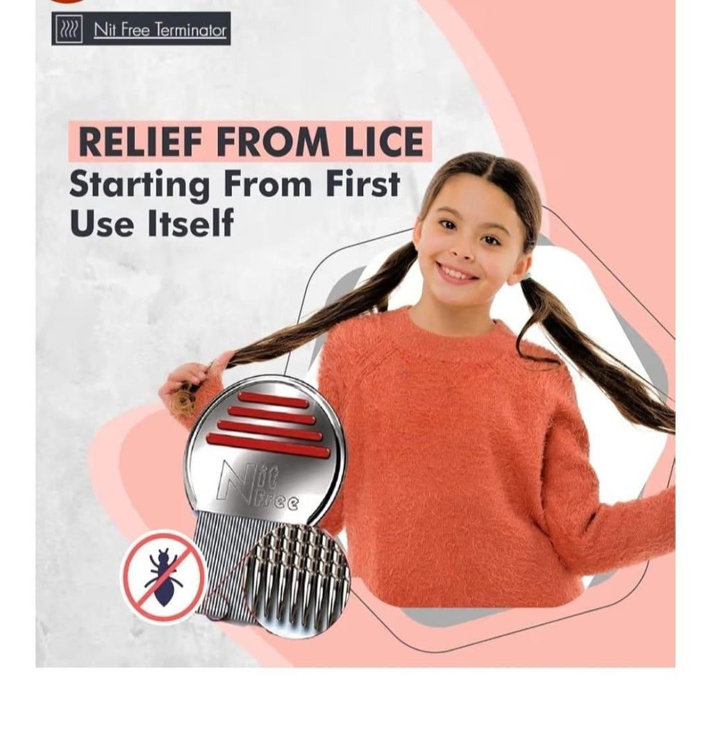 Stainless Steel Lice Treatment for Head Egg Removal Comb (Pack of 1)