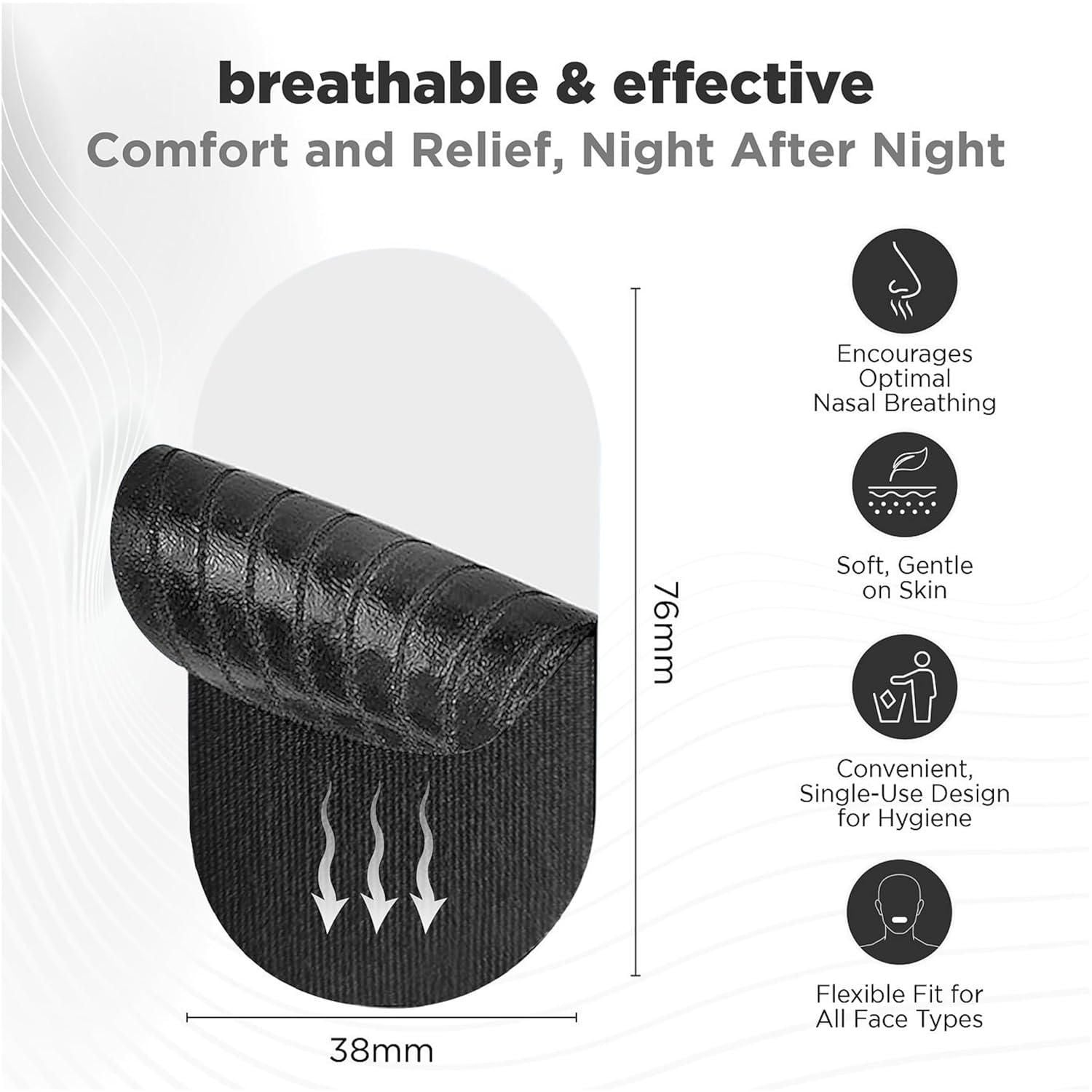 Mouth Tape Anti Snoring Patches (Pack of 15)